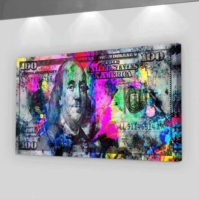 100 Bill Cash Benjamin Franklin Dollar Print Art