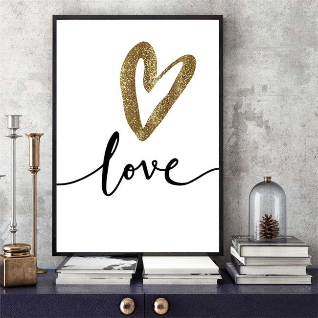 Abstract Love Heart Canvas