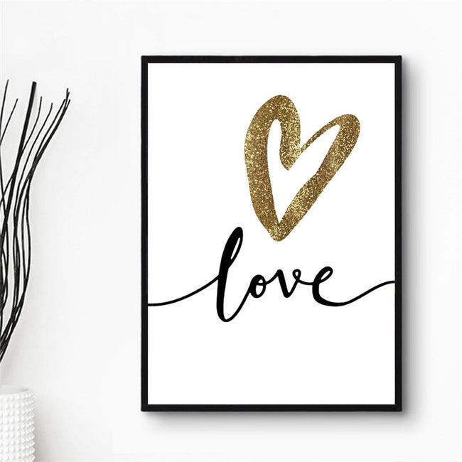 Abstract Love Heart Canvas