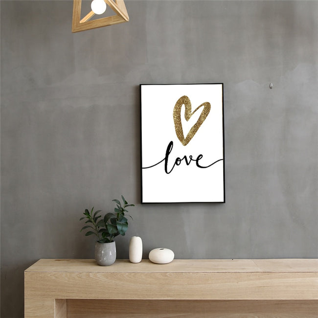 Abstract Love Heart Canvas