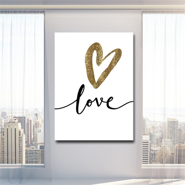 Abstract Love Heart Canvas