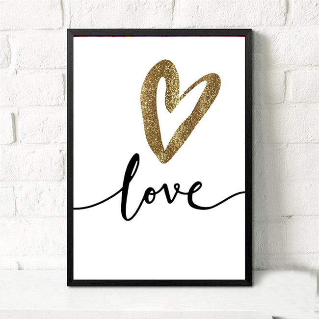 Abstract Love Heart Canvas