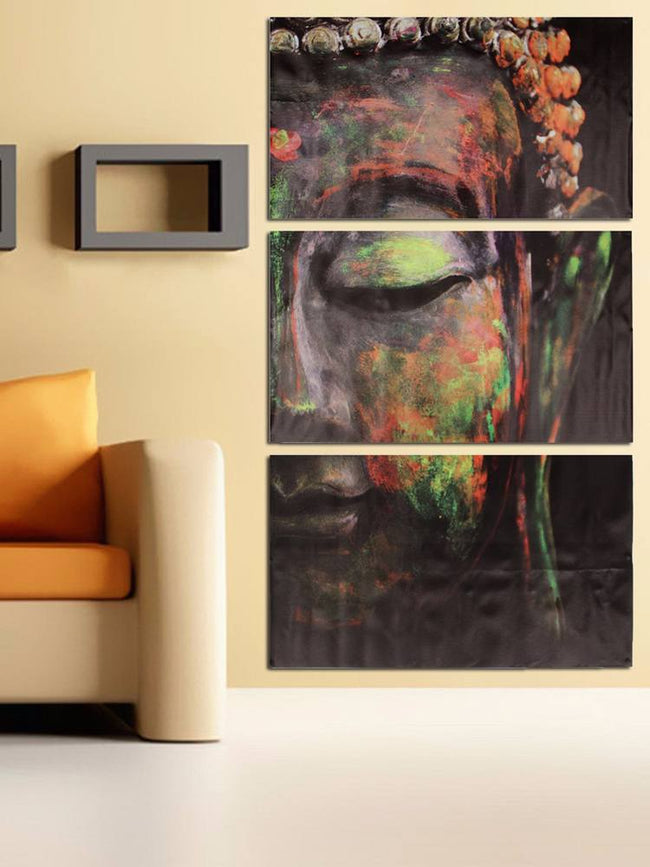 Triptych Buddha Canvas