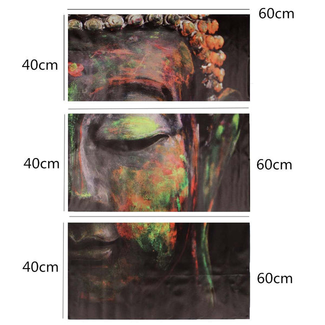 Triptych Buddha Canvas