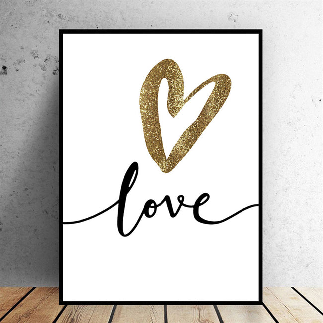 Abstract Love Heart Canvas