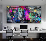 100 Bill Cash Benjamin Franklin Dollar Print Art